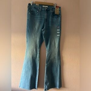 WOMEN'S MID HIGH RISE 726 FLARED FIT BLUE JEANS